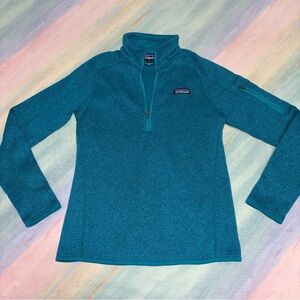 Patagonia Women’s Green Better Sweater 1/4 Zip Pullover Size S